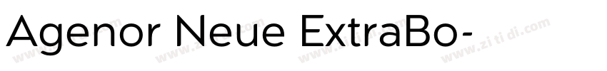 Agenor Neue ExtraBo字体转换